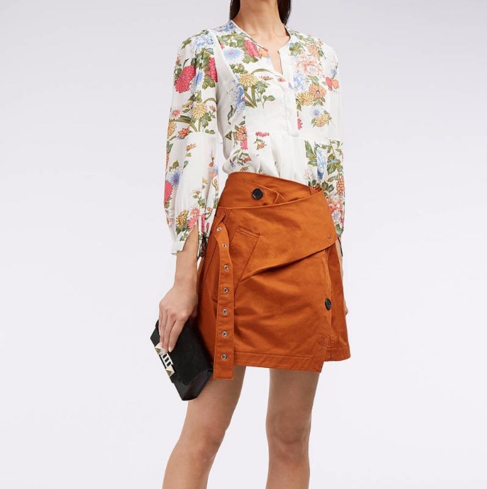 Isabel Marant Ivia Floral Silk Blouse - Picture 1 of 8